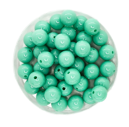 [10293] Bolita acrílico lisa aqua (2) 8mm x 10g