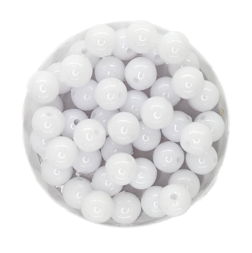 Bolita acrílico lisa blanco 8mm 