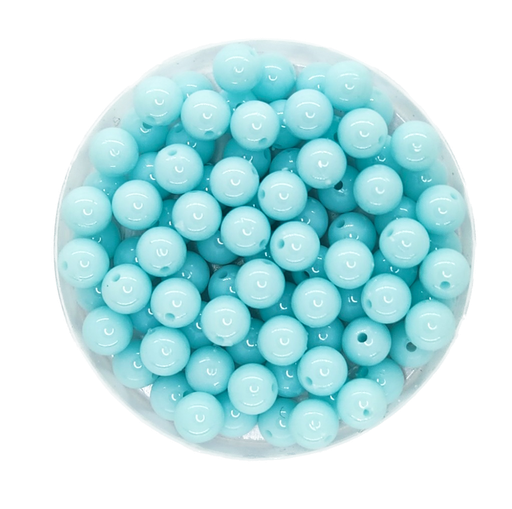 [10293] Bolita acrílico lisa celeste bebé 6mm x 10g