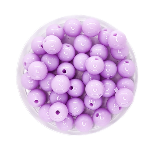 [10293] Bolita acrílico lisa lila 8mm x 10g