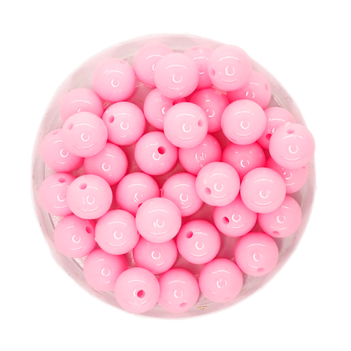 [10293] Bolita acrílico lisa rosa 8mm x 10g
