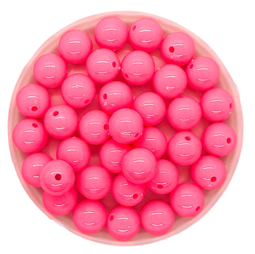 Bolita acrílico lisa rosa chicle 8mm 