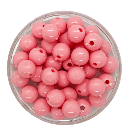 [10293] Bolita acrílico lisa salmón (2) 8mm x 10g