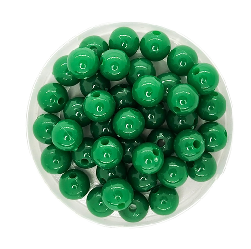 [10293] Bolita acrílico lisa verde brillante 8mm x 10g