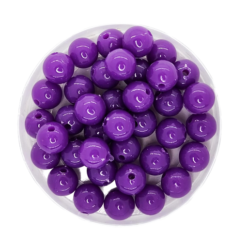 [10293] Bolita acrílico lisa violeta 8mm x 10gr