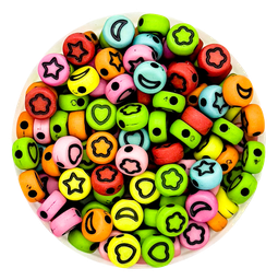 [10117] Plástico figuras plano 7mm multicolor x 10gr