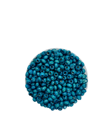 Bolita madera 4mm turquesa