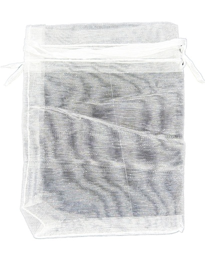 [10320] Bolsita de organza blanca 12x8cm x 1 un.
