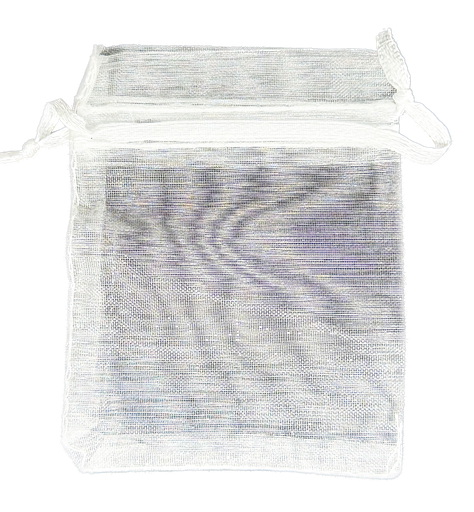 [10320] Bolsita de organza 8x6cm blanca x 10un.