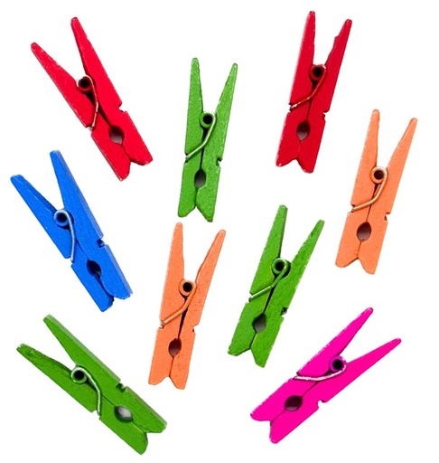 [10338] Broches de madera 30mm multicolor x 10un.