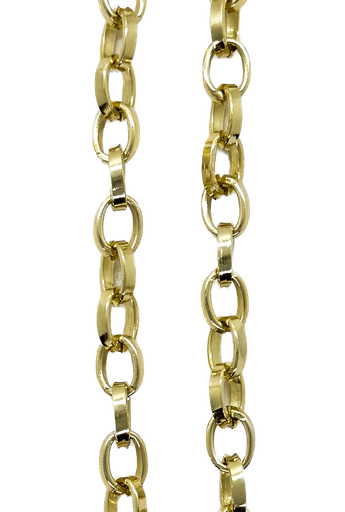 [10378] Cadena aluminio dorada N°6 x 1mt