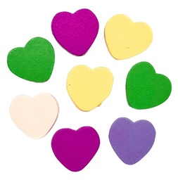 [10857] Corazones de madera colores surtidos 18mm x 10 un.