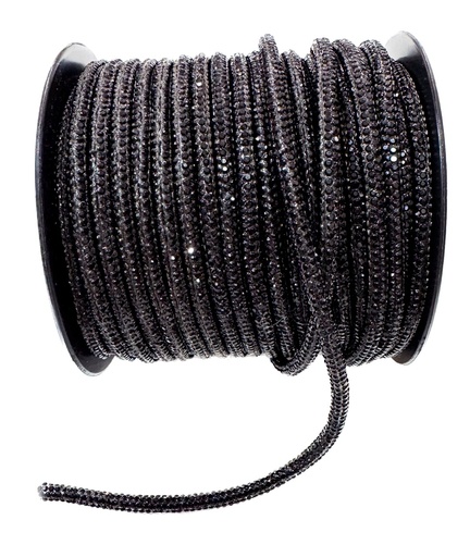 [10035] Cordón strass 4mm negro x 1 mt. 
