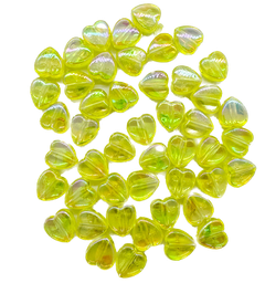 [12165] Corazón plástico amarillo tornasol 8mm x 10gr.