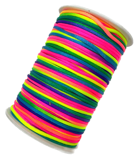 [10980] Cordón de seda multicolor 2mm x 10mt.