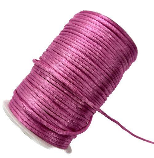 Cordón de seda rosa dior 2mm