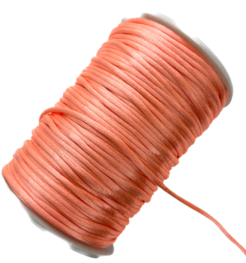 Cordón de seda salmón 2mm