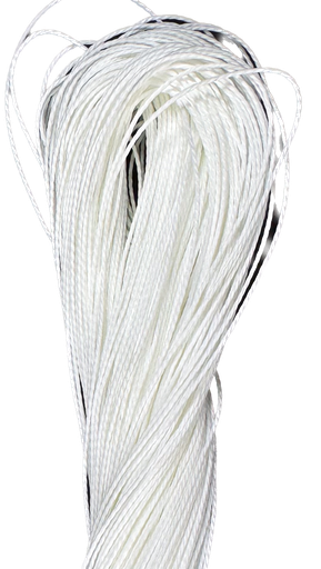 [12158] Cordón encerado 1mm blanco x 10 mts.
