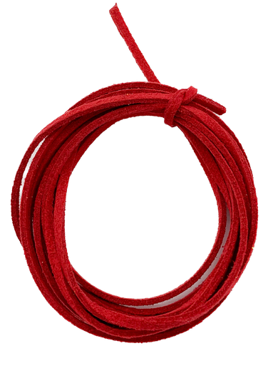 Cordón gamuza 3mm rojo