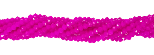 [10641] Cristal de roca 4mm fucsia opaco