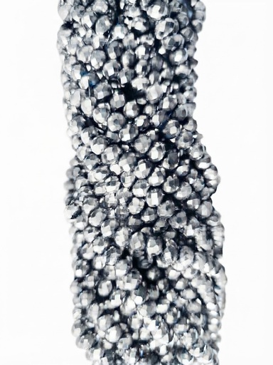 [10642] Cristal de roca 6mm plateado metalizado (GC)