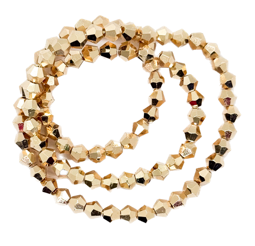[10667] Cristal de roca bicono 4mm metaliz x tira #003