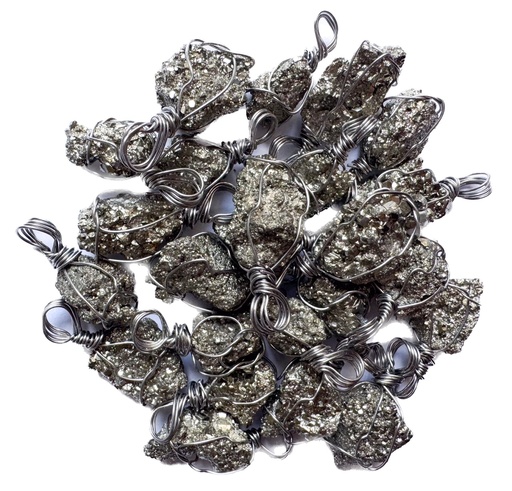 [12213] Dije piedra pirita canastita alpaca x 1 un.