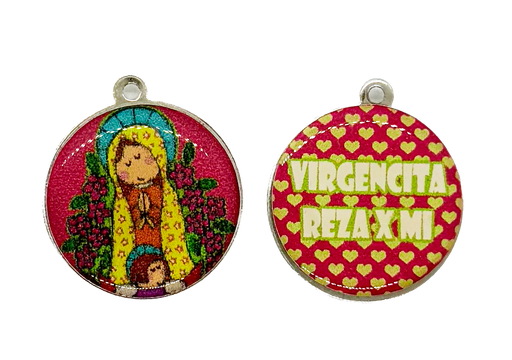 [12334] Dije Porfis medalla redonda virgen #13 x 1un.
