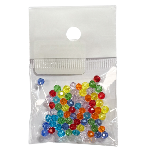 [10717] Cristal de roca 4mm Siete chakras x 70un
