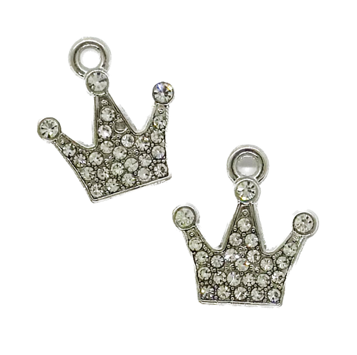 [12205] Dije fundición corona c/strass x 2 un. (1)