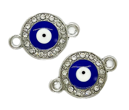 [12205] Dije fundición ojo turco c/strass x 2 un. (1)