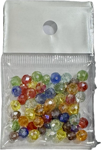 [10817] Cristal de roca 6mm 7 chakras tornasol x 70un