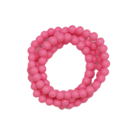 [11256] Perla vidrio esmaltada 8mm rosa barbie