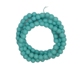 [11256] Perla vidrio esmaltada 8mm turquesa