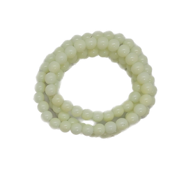 [11256] Perla vidrio esmaltada 8mm natural