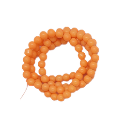 [11256] Perla vidrio esmaltada 8mm naranja