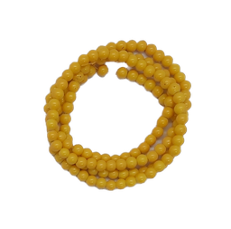 [11256] Perla vidrio esmaltada 6mm mostaza
