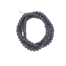 [11256] Perla vidrio esmaltada 6mm gris
