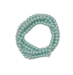 [11255] Perla vidrio perlada 6mm celeste