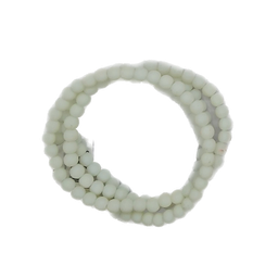 [11253] Perla vidrio engomada blanca 6mm