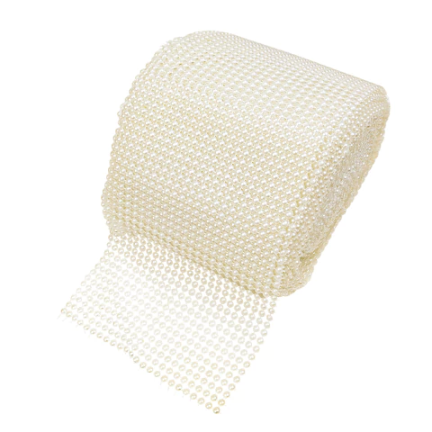 [11840] Falso strass c/forma media perla x 1mt.
