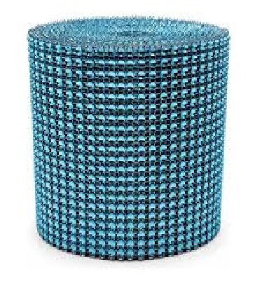[11839] Falso strass celeste 24 líneas x 1mt.