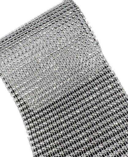 [11838] Falso strass plata 24 líneas x 10Y
