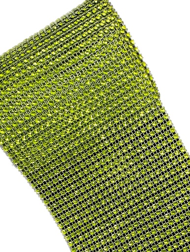 [11839] Falso strass verde claro 24 líneas x 1 mt.