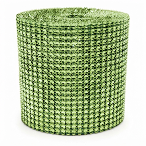[11839] Falso strass verde claro 24 líneas x 1mt.
