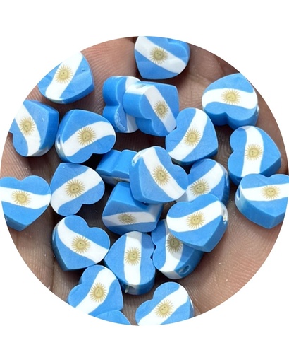 [10215] Fimo Argentina corazón x 5 un.